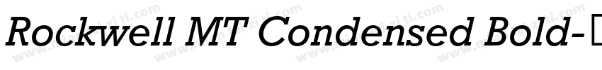 Rockwell MT Condensed Bold字体转换